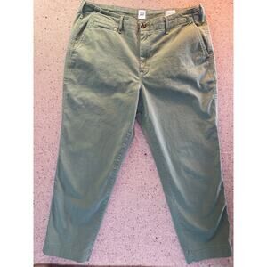 Gap Straight Khaki Women's 14 Green Preppy Casual Pants Chinos